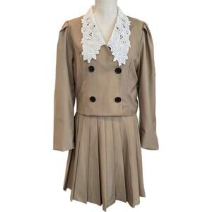 NWT Women's Classy Khaki Skirt Set Sz. US Medium/ China XL